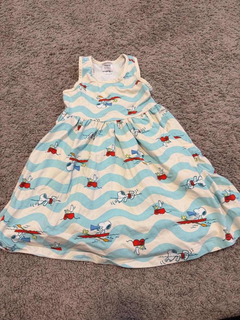 Hanna Andersson x Peanuts Snoopy Blue White Dress